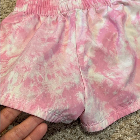 Gap Kids Athletic Fully Lined Pink and White Marbled Shorts Size Small | running - Picture 3 of 5